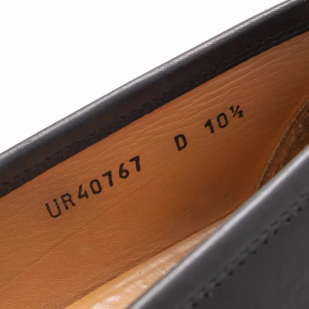 950$ SALVATORE FERRAGAMO Black Leather Gold Gancini Bit Loafers US 10.5 D
